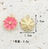 Accesorios de joyería DIY, colgante de aleación de aceite en forma de gota, flor de cinco pétalos, lápiz labial de amor, collar, pulsera, colgante, llavero