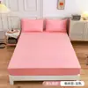 Conjunto moderno minimalista de lençol de cor sólida para cama de solteiro, três peças para comércio exterior, inclui um lençol de solteiro, uma fronha de solteiro e um protetor de colcha