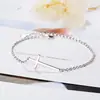 Pulsera Cruzada Minimalista Amanecer de Primavera Regalo de Navidad para Mujeres Moda Coreana Joyería de Mano Geométrica Estilo Chic para Mejores Amigas