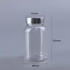 Estoque Disponível de Frascos Plásticos Transparentes de 200ml para Embalagem de Comprimidos, Frascos Brancos de Alta Vedação para Substâncias Sólidas e Pós