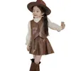 Conjunto Nuevo Elegante de Primavera y Otoño para Bebé 2026 Ropa de Otoño Chal Chic para Niñas Conjunto de Dos Piezas Estilo Étnico Infantil