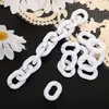 Cadena acrílica de 18*24 mm, color, anillo abierto en forma de U, bolsa de cadena de plástico, cadena para teléfono móvil, accesorios para joyería DIY