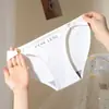 Ropa interior de seda de hielo sin costuras de verano fina fresca sexy deseo puro hebilla de anillo hueco en forma de corazón sin costuras de seda de hielo de tiro bajo para mujer