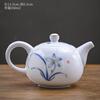 Tetera de porcelana blanca dulce pintada a mano con color bajo cubierta, de jade y piel de oveja, juego de té de kung fu, tetera de cerámica, tetera sanitaria