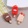 Brinquedos Criativos de Comida Sorvete de Chocolate DIY Feito à Mão Acessórios de Cola de Chantilly Acessórios de Resina Joias Grampo de Cabelo Materiais Venda por Atacado