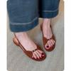 Sandálias Rasteirinhas Retrô Francesas para Mulheres, Estilo Fada de Verão 2025 Novo Versátil com Vestido, Fivela de Tira Única Sapatos Romanos