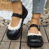 Zapatos Mary Jane de Estilo Francés para Mujer Primavera y Verano 2025 Nuevo Calzado Plano de Moda Zapatos de Cuero Pequeños para Mujer Estilo Británico