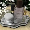 Exportação Transfronteiriça Ins Bandeja Simples para Armazenamento de Joias Criativa Branca Prata S Placa Ornaments Decorativos Bandeja de Joias Galvanizada
