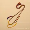 Cordão para Pingente dos Cinco Deuses da Riqueza Thangka, Cordão Trançado Versátil Artesanal Estilo Xizang para Colar Amuleto de Buda