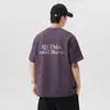 Camiseta de Manga Corta Estampada de Alta Gama Estilo Americano Resistente para Hombre, Marca de Tendencia de Verano, Talla Grande Holgada, Camiseta Casual de Algodón Puro con Cuello Redondo