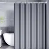 Cortina de ducha impermeable de color sólido PEVA engrosado personalizada de Amazon para baño del hogar, instalación sin taladro, transfronterizo