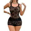 Lencería transfronteriza europea y americana, lencería sexy de malla transparente con retazos de encaje, lencería transparente y seductora para mujer, venta al por mayor