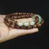 Pulsera doble de bambú pera negra pulsera anillo para correr joyería para hombres y mujeres cuentas cuentas de rosario venta al por mayor
