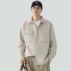 Camisa de Trabajo para Hombre 2026 Primavera y Otoño Nueva Tendencia Holgada Diseño Multibolsillos Camisa Chaqueta de Manga Larga para Viajar al Trabajo