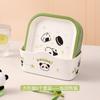 Diario del Panda Juego de Platos de Hueso de Lujo Ligero Grado Alimenticio Plato Pequeño Almohadilla Aislante para Snacks Posavasos Plato Redondo Plato para la Cena de Niños