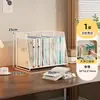 Estantería de Almacenamiento para Clasificación por Tema Estantería de Escritorio Vertical Multicapa Soporte para Libros Infantiles Estante de Almacenamiento para Libros y Archivos de Escritorio de Estudiante