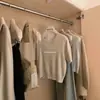 Mezcla de lana de alta calidad, marca imis* de Trece Líneas de Guangzhou, top de punto de manga corta elegante minimalista de alta gama para mujer Otoño 2026