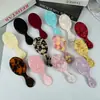Pente Oval com Airbag de Folha de Acetato, Pente com Almofada de Ar de Acetato, Pente de Cabelo Fofo e Estiloso para Meninas, Pente Massageador Portátil