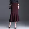Falda de sirena moderna y elegante para mujer, nueva colección otoño 2026, de cintura alta, elegante, que realza la figura, con una caída fluida y un efecto adelgazante, con un bajo ancho