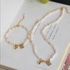 Dulce Pulsera de Perlas Barrocas de Agua Dulce Verdaderas Lucky Love Combinable Exquisita de Alta Gama Retro Pulsera BFF