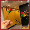 Diadema de Cuernos de Reno Navideño Pasador Diadema Hada del Bosque Popular Súper Hada Foto Foto Accesorios para el Cabello Pasador de Reno Femenino Femenino