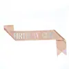 Comercio Exterior Niña de Cumpleaños Princesa Corona de Cumpleaños Diadema Brillo Dorado Cinta para el Hombro Cinta de Etiqueta Decoraciones para Fiesta
