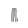 Estilo Nuevo Primavera y Verano para Mujer 100% Cáñamo Puro Color Sólido Delgados Pierna Recta Frescos Caída Casual Pantalones Fsy60372
