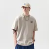 Camiseta Unisex Casual Suelta de Manga Corta con Estampado de Dibujos Animados Tendencia Retro Americana Verano Hombro Caído 2026 Moda Simple