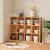 Estante de Almacenamiento de Doce Compartimentos de Madera Maciza para Escritorio Soporte para Tazas de Juego de Té Decoración de Pared Estante de Almacenamiento para Cajas Sorpresa Montado en la Pared