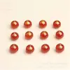 Productos Nuo Xin al por mayor ágata roja natural dorado cuentas redondas semiacabadas 12 signos del zodíaco cuentas sueltas material de cuentas para DIY