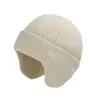 Chapéu de Lã Sem Aba com Proteção para Orelhas de Inverno com Veludo Adicional e Espessamento para Uso Externo Quente, à Prova de Vento e Frio, Chapéu de Tricô Fabricante Atacado