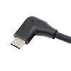 Cable de Extensión Tipo C en Ángulo Recto con Agujeros Fijos para Tornillo, Cable de Datos USB 3.2 Macho a Hembra con Orejas de Montaje