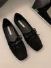 Zapatos Planos Versátiles 2026 Primavera y Otoño Nuevo Estilo Moño Zapatos Mary Jane para Mujer
