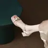 Sandalias de tiras con perlas satinadas y tacón grueso, con punta cuadrada y diseño de una sola tira, adecuadas para ropa de noche, zapatos de dama de honor y para combinar con vestidos formales o tacones altos.