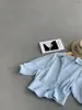 Camisa de Estilo Jiang Chi de Largo Plazo con Cintura Fruncida y Pliegues Irregulares Top Sencillo y Elegante de Cuello en V Adelgazante 810