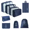 Bolsa de almacenamiento para viajes transfronterizos, set de neceser, bolsa de almacenamiento organizadora de ropa para equipaje de siete piezas, bolsa de almacenamiento de viaje