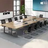 Mobiliário de Escritório Mesa de Conferência Mesa Longa Mesa Retangular Minimalista Moderna Mesa de Recepção Mesa de Treinamento Mesa de Negociação Reunião