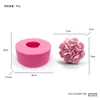Molde de Silicone para Vela Perfumada Floral DIY Pedra Aromática de Pétala Molde para Sabonete Artesanal Gesso Resina