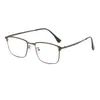 Nuevo marco metálico de media montura para cejas, gafas retro, marco para hombres, se puede equipar con lente plana avanzada anti-luz azul para miopía, al por mayor 25