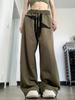 Promoção Calças Casuais Patchwork Estilo Coreano Estrela Soltas Ins Estilo College Tendência Street Dance Primavera e Outono Calças Longas Wide-Leg para Mulheres