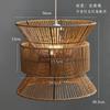 Imitação de corda de cânhamo criativo retro abajur tecido abajur lâmpadas iluminação restaurante hot pot shop homestay lustre lanterna decorativa