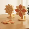 Porta-copos de Moinho de Vento, Protetor de Mesa Isolante de Calor, Jogo Americano de Mesa de Jantar, Anti-Queimaduras, Porta-copos de Madeira Resistente a Altas Temperaturas, Base para Tigela, Base para Panela, Suporte para Celular, Peça Decorativa Tudo em Um
