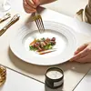 Tigelas de cerâmica estilo francês com decoração sob esmalte, conjuntos de louça para uso doméstico, pratos e tigelas, seleção personalizada, atacado para presentear