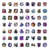 Pegatinas de Gato de Fantasía de Dibujos Animados de 50 Piezas Transfronterizas para Maletas y Computadora, Pegatinas de Decoración Navideña al por Mayor para Bricolaje