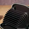 1084 Porta Tarjetas de Cuero Genuino para Hombre y Mujer con Cremallera, Estuche para Tarjetas tipo Acordeón, Múltiples Ranuras para Tarjetas, para Comercio Exterior y Uso Transfronterizo