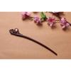 Grampo de cabelo feminino de jacarandá, grampo de cabelo antigo, tamanho grande, hanfu, vintage, grampo de cabelo de placa oca, grampo de cabelo de coelho lunar, grampo de cabelo esculpido em madeira