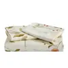 Conjunto de cuatro piezas estilo pastoral de verano, fresco y refrescante, hecho de algodón con aloe vera, transpirable y ligero, juego de ropa de cama para uso doméstico