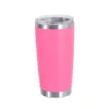Vaso Amazon transfronterizo de 20 oz de acero inoxidable de doble capa para coche, vaso para helado, vaso para café para llevar, vaso portátil con pajilla