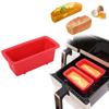 Molde rectangular de silicona para pastel, de grado alimenticio, resistente a altas temperaturas, molde para pan tostado, molde de silicona fácil de desmoldar