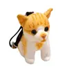 Brinquedos de Pelúcia de Animais Realistas Transfronteiriços: Miniaturas e Enfeites de Tigre, Panda, Girafa, Leopardo, Leão